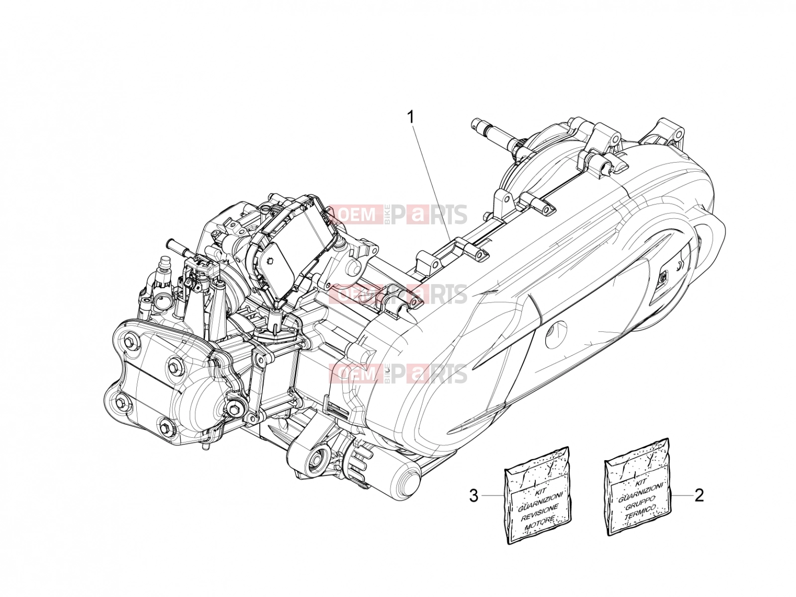 PIAGGIO X10 350 4V I.E. Engine » Engine, assembly