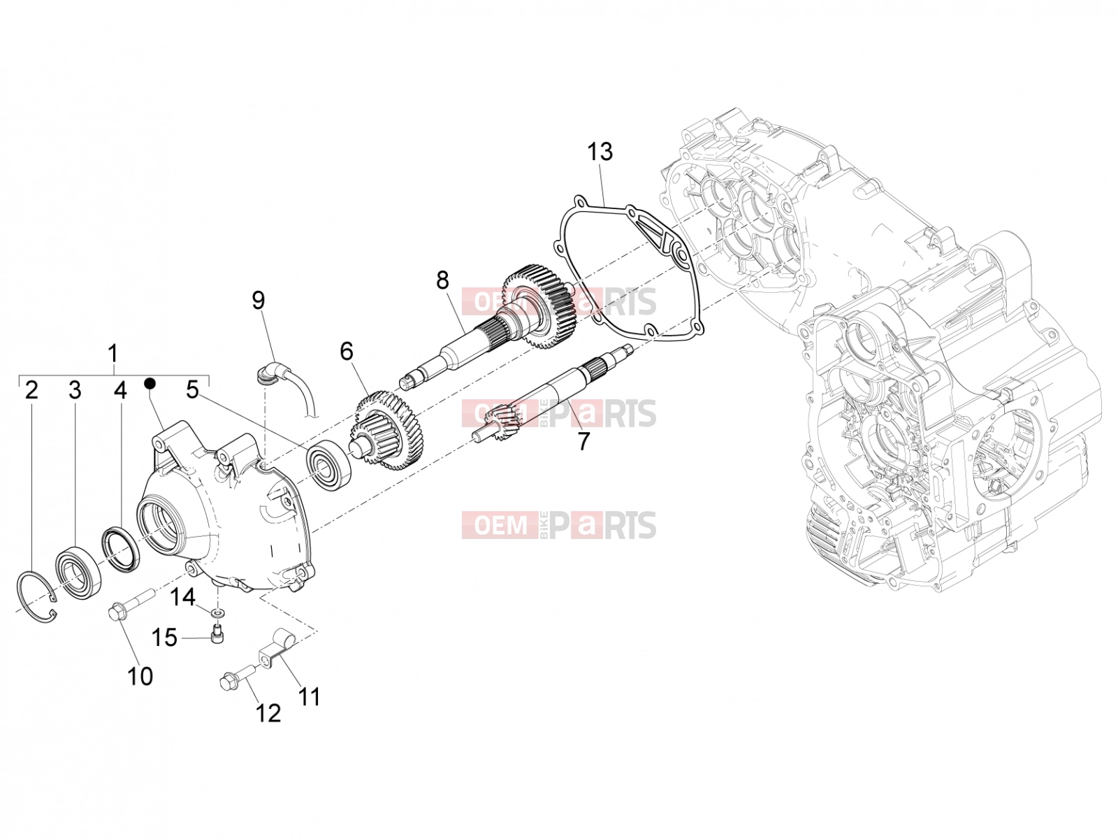 PIAGGIO X10 500 4V I.E. Engine » Reduction unit