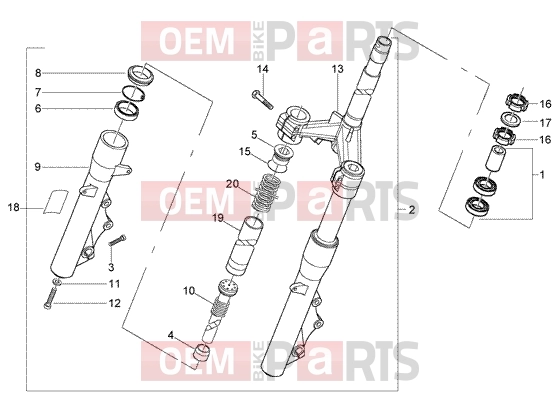 PIAGGIO Suspensions-Wheels » Fork