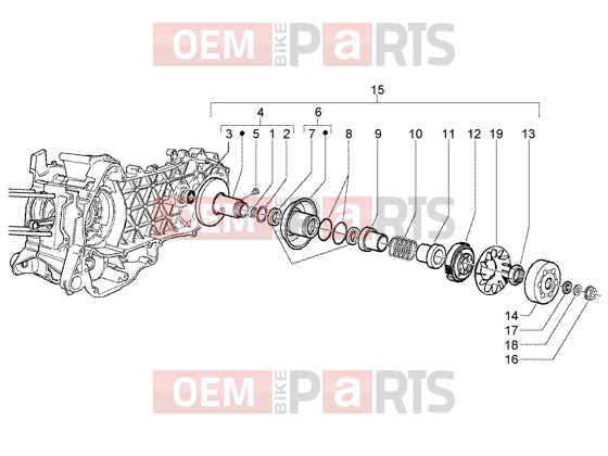 PIAGGIO Engine » DRIVEN PULLEY