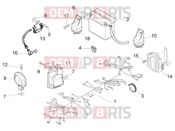 PIAGGIO Electrical system » ELECTRICAL DEVICE-ELECTRIC HORN