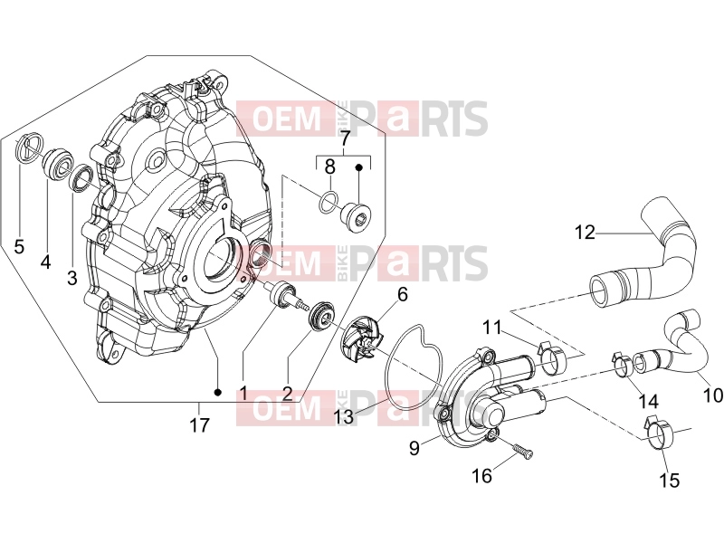 PIAGGIO X8 250 ie Engine » Cooler pump