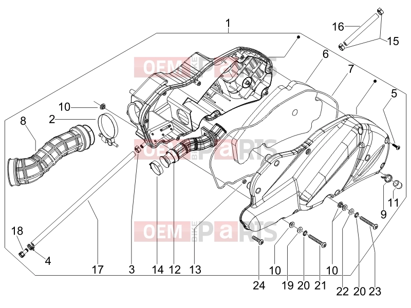 PIAGGIO X8 400 ie Engine » Air filter