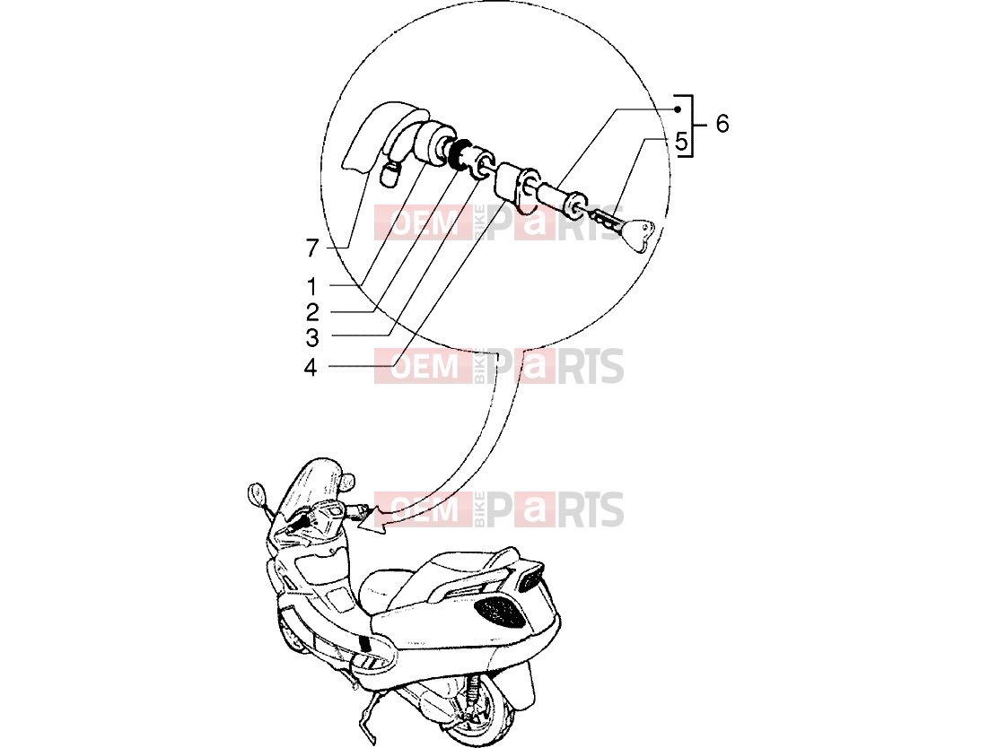 PIAGGIO Electrical system » Key operated switch