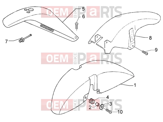 PIAGGIO váz » wheel compartment- mudguard