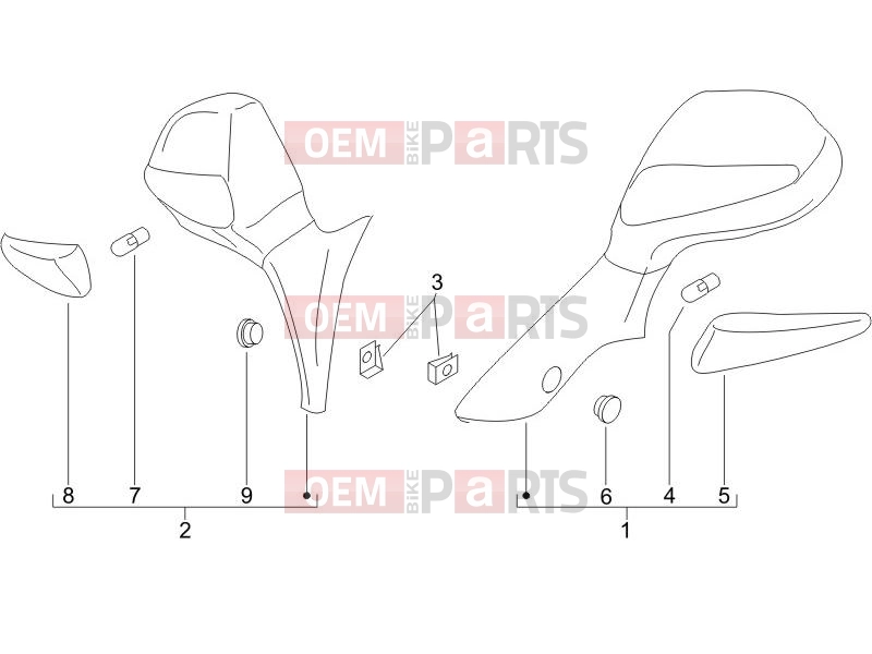 PIAGGIO X9 125 Evolution Frame - Plastic parts - Coachwork » Driving mirror/s