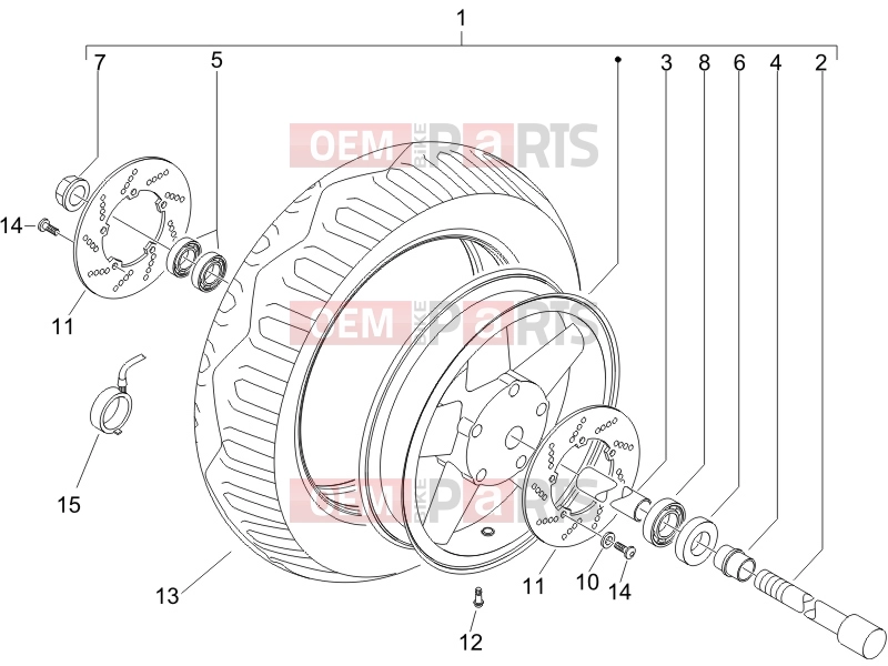 PIAGGIO X9 125 Evolution Suspensions - Wheels » Front wheel