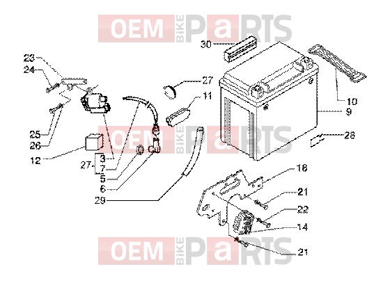 PIAGGIO Electrical system » Battery