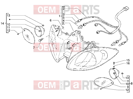 PIAGGIO Electrical system » Headlamp