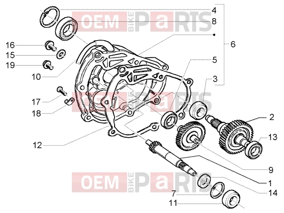 PIAGGIO Engine » Rear wheel shaft