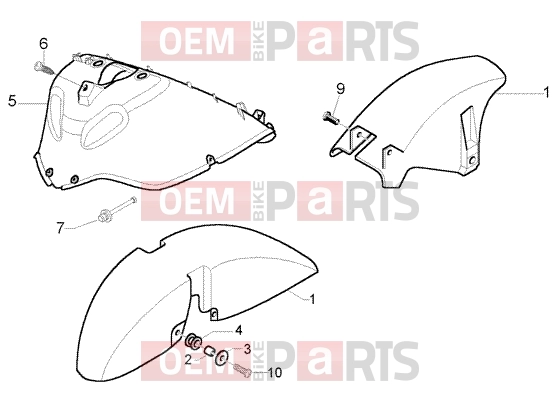 PIAGGIO váz » wheel compartment - mudguard