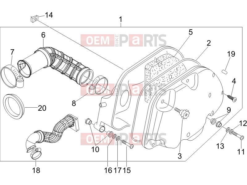 PIAGGIO X9 250 Evolution Engine » Air filter