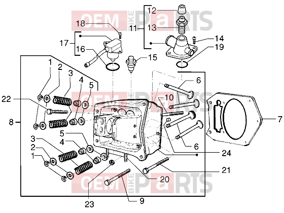 PIAGGIO Engine » Head - valves