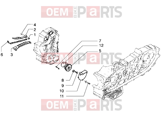 PIAGGIO Engine » Pump group - Timing chain