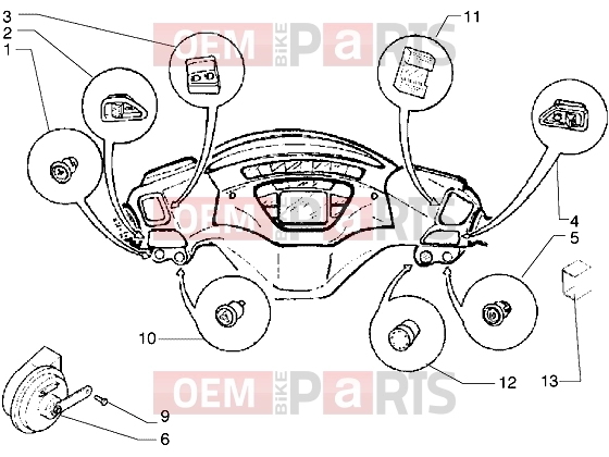 PIAGGIO Electrical system » Switch-Horn