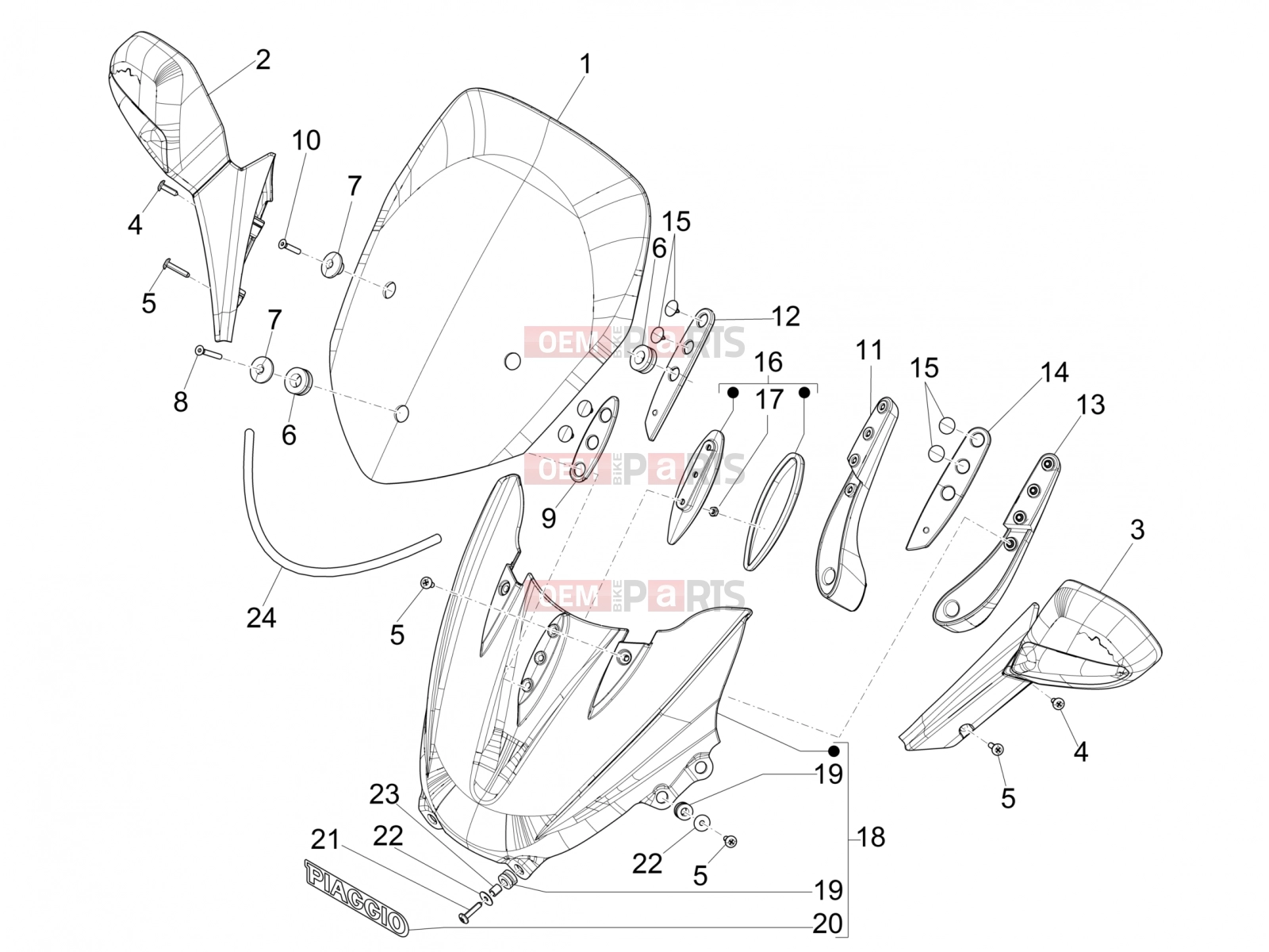 PIAGGIO Chassis » Windshield