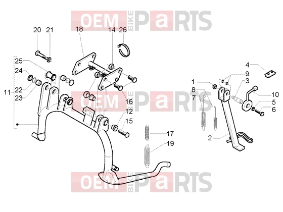 PIAGGIO Chassis » Central Stand