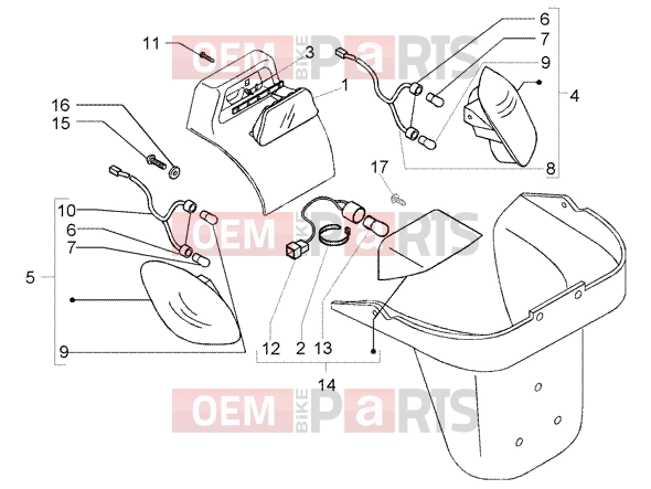 PIAGGIO elektromos rendszer » rear lights