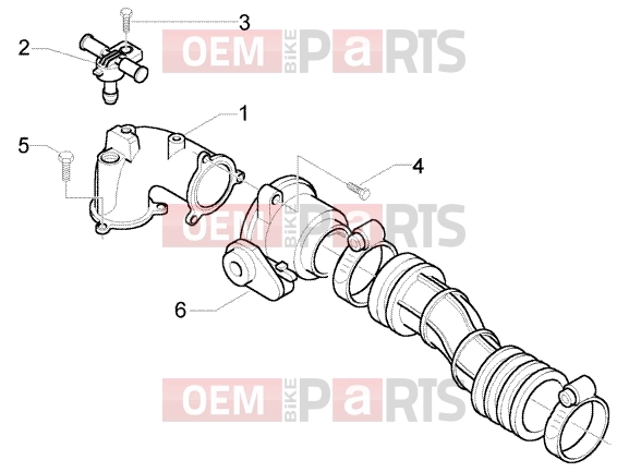 PIAGGIO Engine » Union Pipe-Throttle Body-Injector