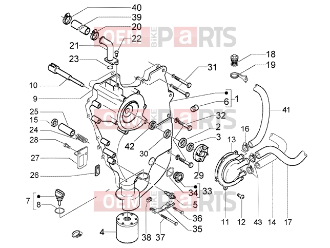 PIAGGIO Engine » Flywheel cover-oil filter