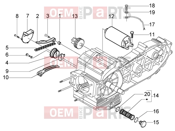 PIAGGIO Engine » Oil  pump-electric starter