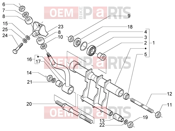 PIAGGIO Suspensions-Wheels » Swinging arm