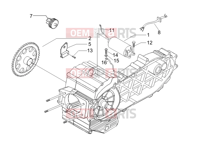 PIAGGIO X9 500 Evolution (USA) Engine » Stater - Electric starter