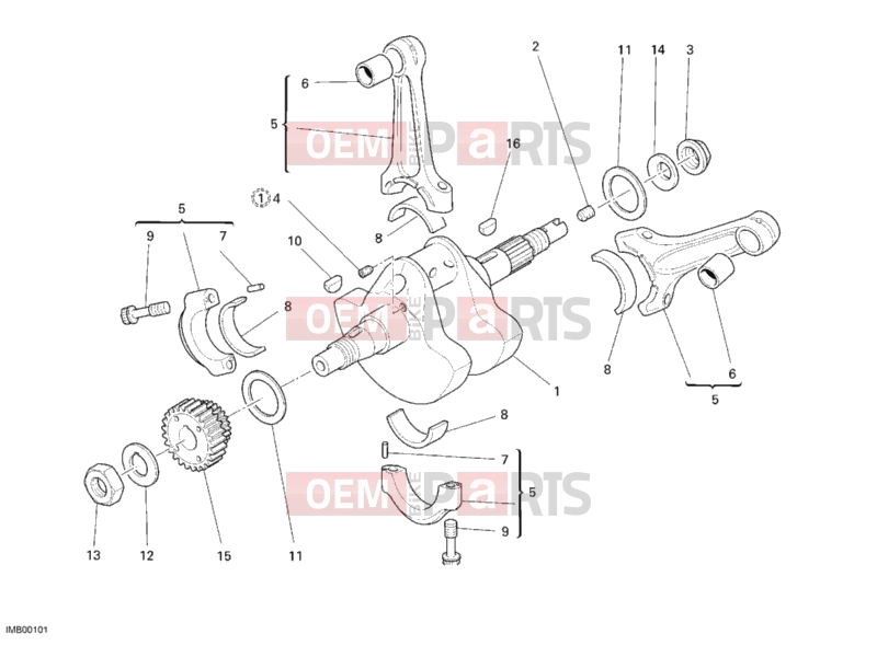 DUCATI 2008 Multistrada 1100 CRANKSHAFT » ENGINE CASE