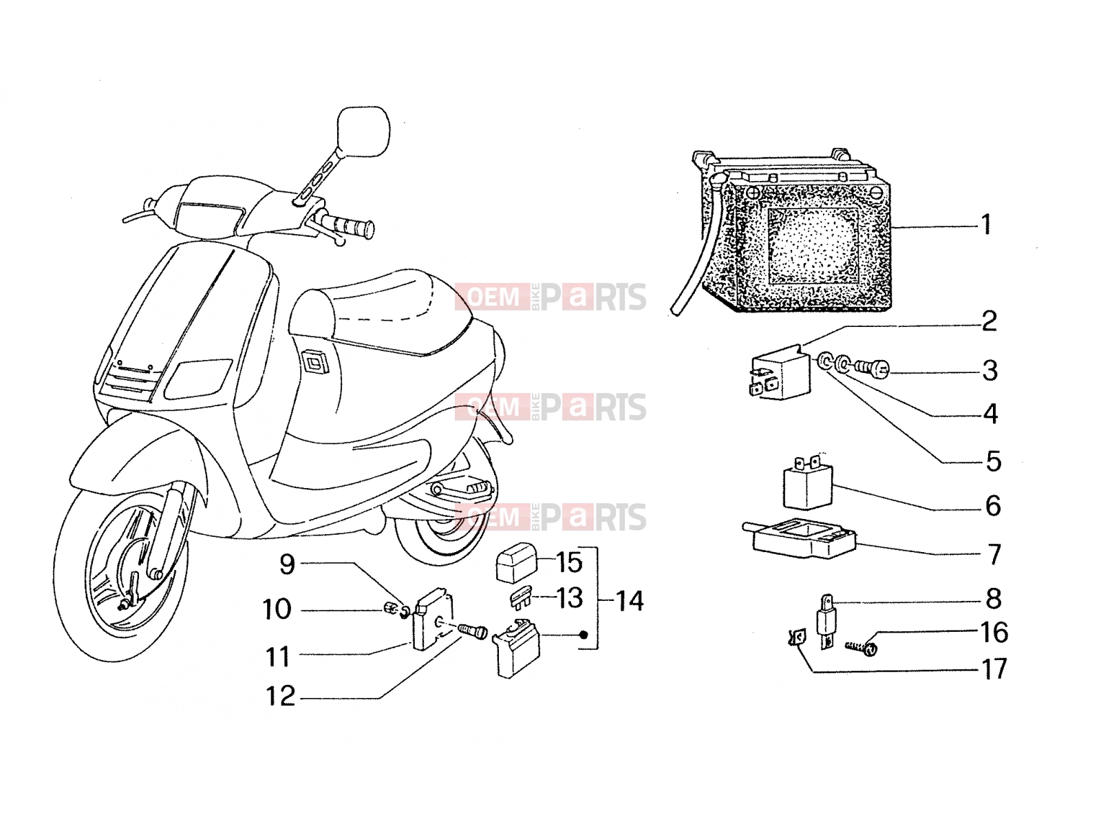 PIAGGIO elektromos rendszer » electrical systems
