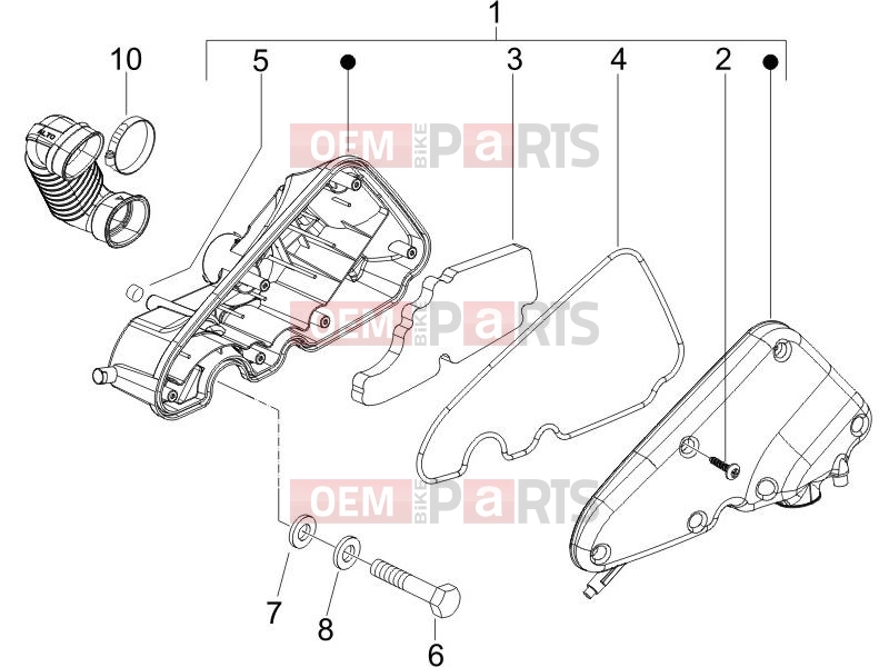 PIAGGIO Zip 100 4T Engine » Air filter