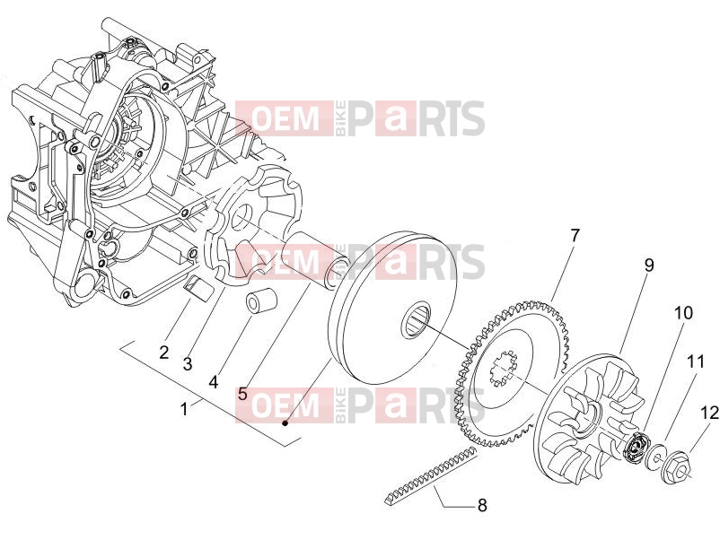 PIAGGIO Zip 100 4T Engine » Driving pulley