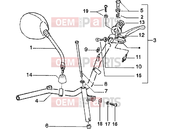 PIAGGIO Handlebars » Handlebars component parts