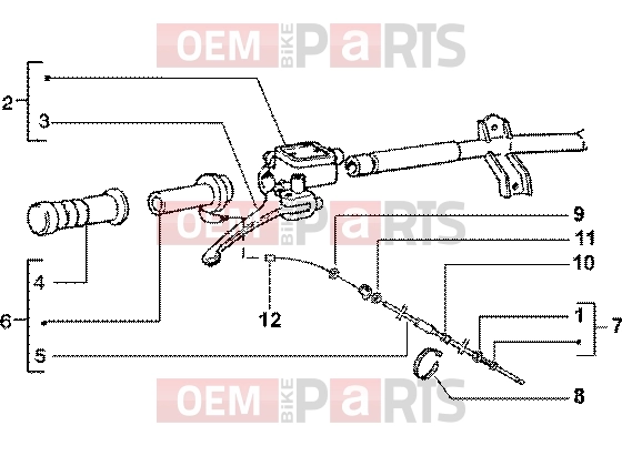 PIAGGIO Handlebars » Handlebars component parts