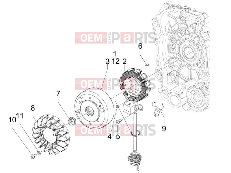 PIAGGIO Zip 50 2T Engine » Flywheel magneto