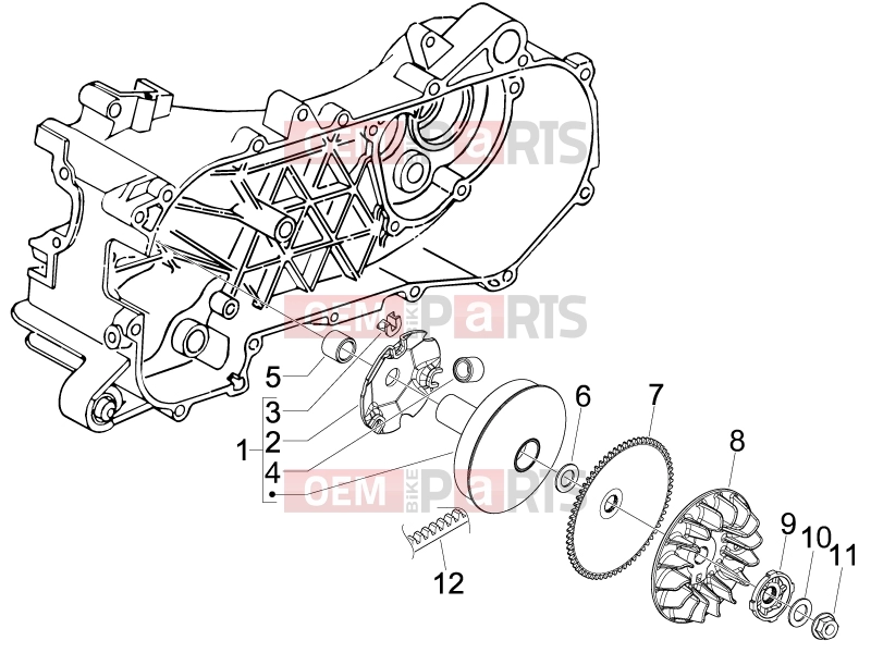 PIAGGIO Zip 50 2T Engine » Driving pulley