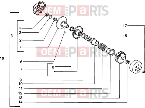 PIAGGIO Engine » Driven pulley
