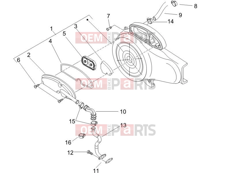 PIAGGIO Zip 50 4T Engine » Secondary air box