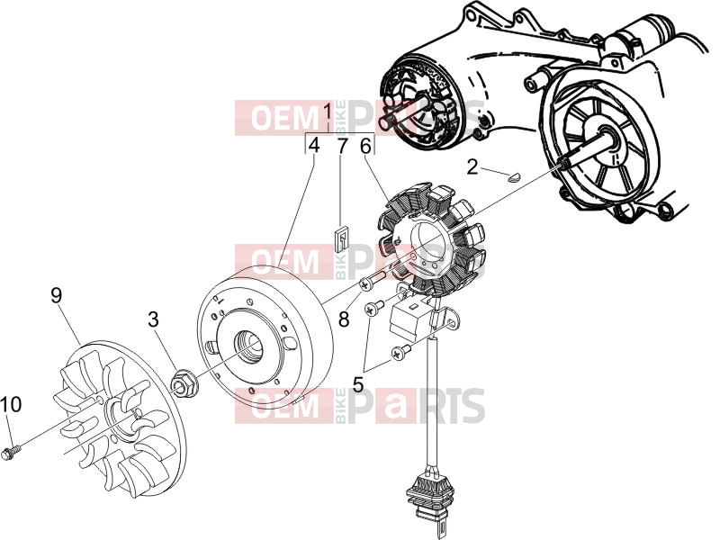 PIAGGIO Zip 50 4T Engine » Flywheel magneto