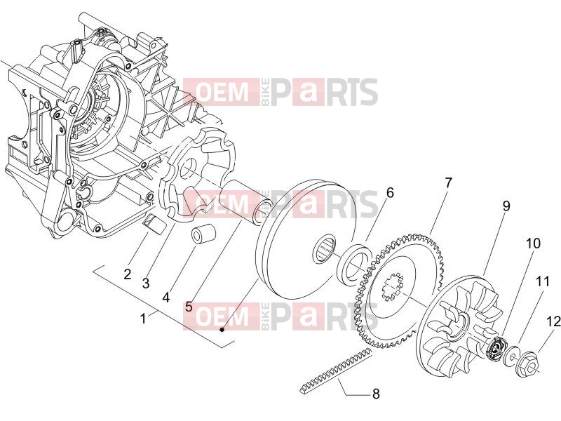 PIAGGIO Zip 50 4T Engine » Driving pulley