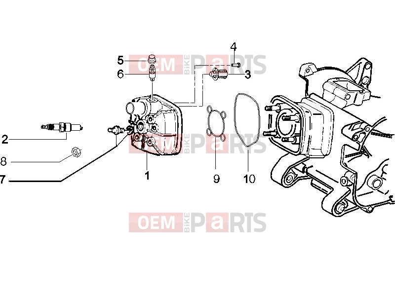 PIAGGIO Zip 50 SP Engine » Cylinder head cover