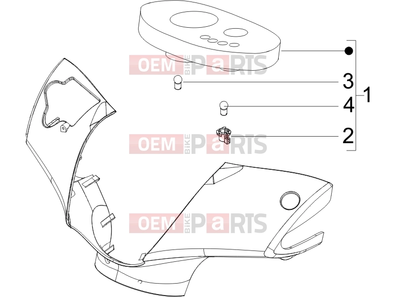 PIAGGIO Zip 50 SP Handlebars/Steering » Meter combination - Cruscotto