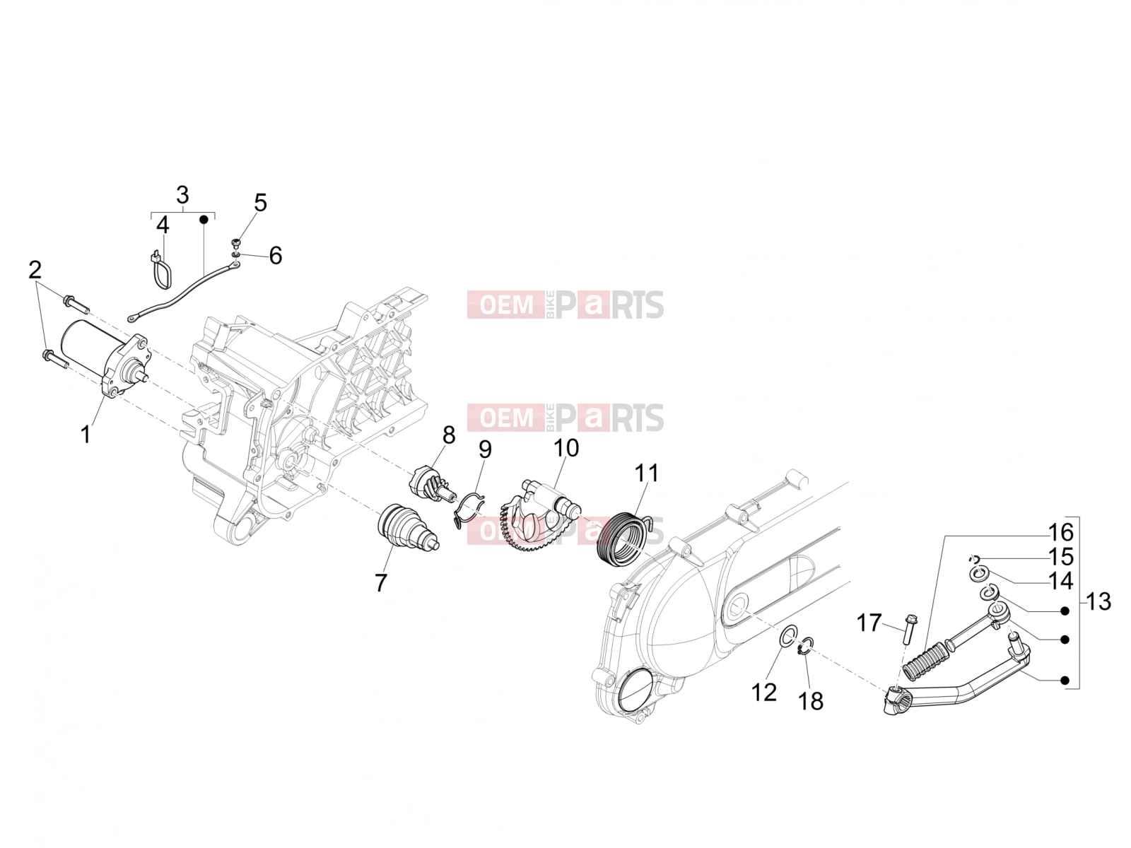 PIAGGIO Zip 50 SP Engine » Stater - Electric starter