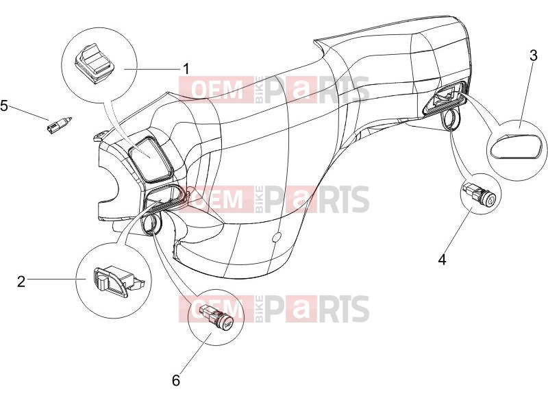 PIAGGIO Zip 50 SP Electrical system » Selectors - Switches - Buttons