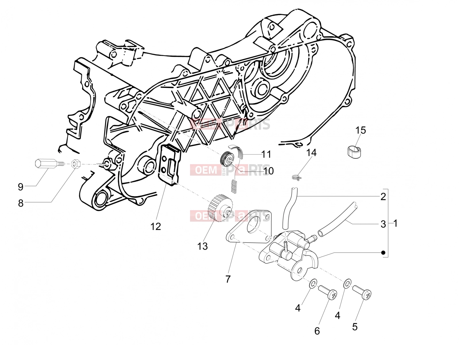 PIAGGIO Zip 50 SP Engine » Oil pump