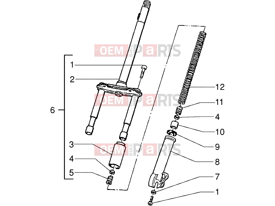 PIAGGIO Suspensions-Wheels » Steering column