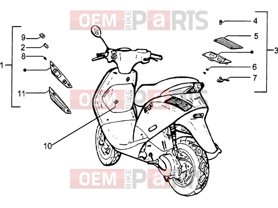 PIAGGIO Electrical system » Front and rear blink