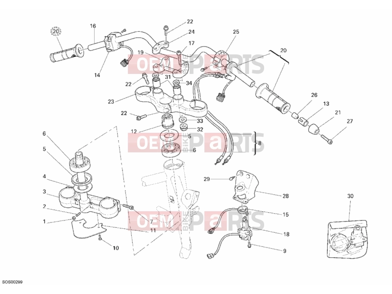 DUCATI 2008 Multistrada 1100 S HANDLEBAR » HANDLE BAR
