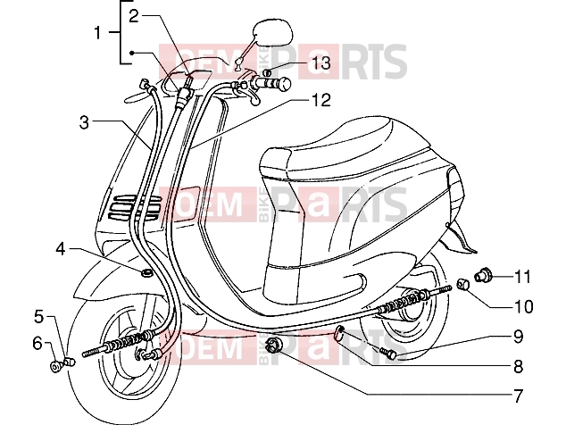 PIAGGIO bowdenek » bowdenek