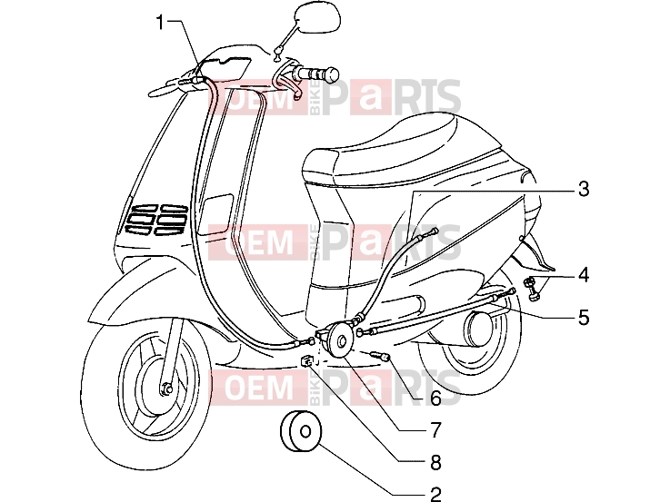 PIAGGIO bowdenek » bowdenek