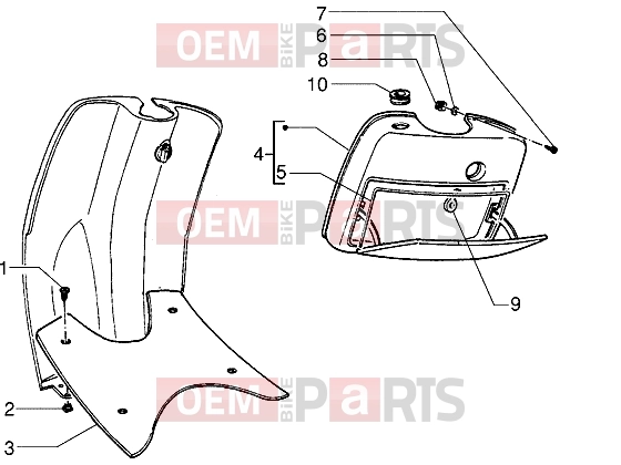 PIAGGIO Chassis » Front glove compartment